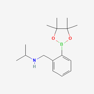 molecular formula C16H26BNO2 B8207159 N-(2-(4,4,5,5-tetramethyl-1,3,2-dioxaborolan-2-yl)benzyl)propan-2-amine 