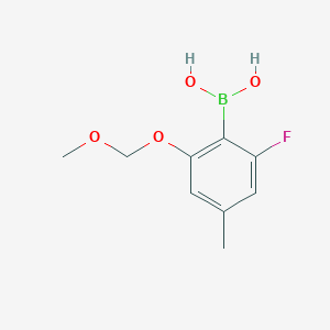 molecular formula C9H12BFO4 B8207169 2-Fluoro-4-methyl-6-(methoxymethoxy)phenylboronic acid 