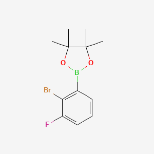 molecular formula C12H15BBrFO2 B8207199 2-Bromo-3-fluorophenylboronic acid pinacol ester 