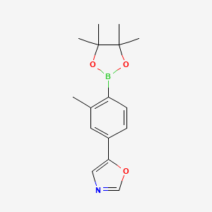 5-(3-Methyl-4-(4,4,5,5-tetramethyl-1,3,2-dioxaborolan-2-yl)phenyl)oxazole