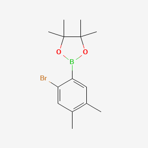 molecular formula C14H20BBrO2 B8207217 2-Bromo-4,5-dimethylphenylboronic acid pinacol ester 