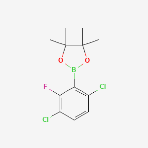 molecular formula C12H14BCl2FO2 B8207222 3,6-Dichloro-2-fluorophenylboronic acid pinacol ester 