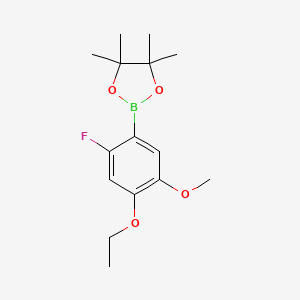 molecular formula C15H22BFO4 B8207231 4-Ethoxy-2-fluoro-5-methoxyphenylboronic acid pinacol ester 