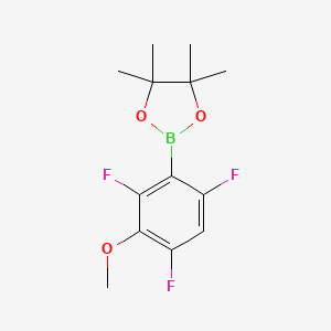 molecular formula C13H16BF3O3 B8207277 4,4,5,5-Tetramethyl-2-(2,4,6-trifluoro-3-methoxyphenyl)-1,3,2-dioxaborolane 