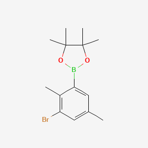 molecular formula C14H20BBrO2 B8207289 2-(3-Bromo-2,5-dimethylphenyl)-4,4,5,5-tetramethyl-1,3,2-dioxaborolane 