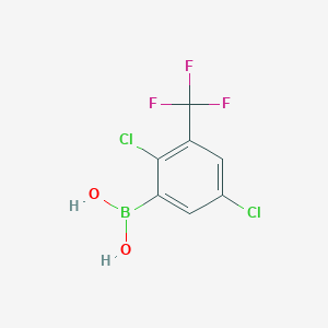 molecular formula C7H4BCl2F3O2 B8207295 2,5-Dichloro-3-(trifluoromethyl)penylboronic acid 