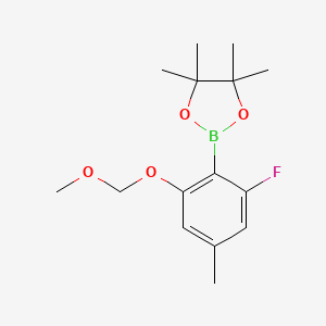 molecular formula C15H22BFO4 B8207305 2-Fluoro-4-methyl-6-(methoxymethoxy)phenylboronic acid pinacol ester 