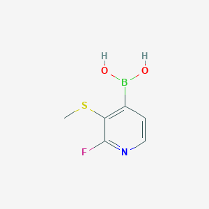 molecular formula C6H7BFNO2S B8207313 (2-Fluoro-3-(methylthio)pyridin-4-yl)boronic acid 