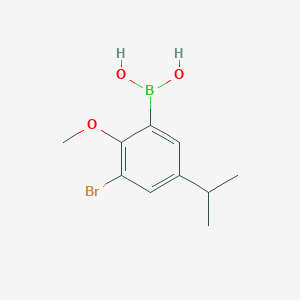 molecular formula C10H14BBrO3 B8207373 3-Bromo-5-isopropyl-2-methoxyphenyl)boronic acid 