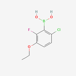 molecular formula C8H9BClFO3 B8207389 (6-Chloro-3-ethoxy-2-fluorophenyl)boronic acid 