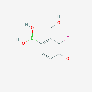 molecular formula C8H10BFO4 B8207435 3-Fluoro-2-hydroxymethyl-4-methoxyphenylboronic acid 