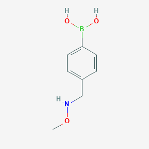molecular formula C8H12BNO3 B8207453 4-[(Methoxyamino)methyl]phenylboronic acid 