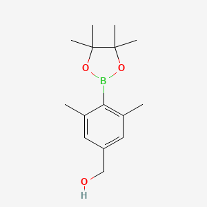 molecular formula C15H23BO3 B8207462 (3,5-Dimethyl-4-(4,4,5,5-tetramethyl-1,3,2-dioxaborolan-2-yl)phenyl)methanol 