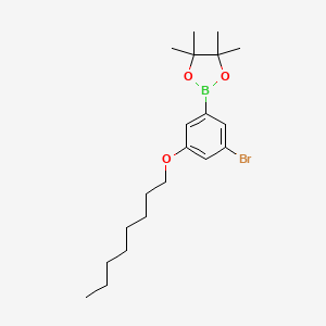 molecular formula C20H32BBrO3 B8207478 5-Bromo-3-(octyloxy)phenylboronic acid pinacol ester 