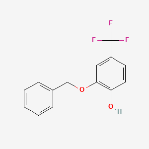 molecular formula C14H11F3O2 B8207501 2-(Benzyloxy)-4-(trifluoromethyl)phenol 