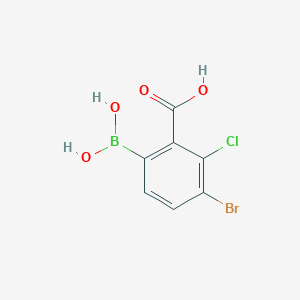 molecular formula C7H5BBrClO4 B8207513 6-Borono-3-bromo-2-chlorobenzoic acid 