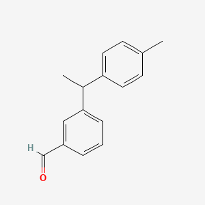 molecular formula C16H16O B8207519 3-(1-p-Tolylethyl)benzaldehyde 