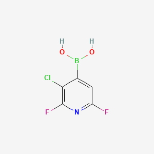 molecular formula C5H3BClF2NO2 B8207554 (3-Chloro-2,6-difluoropyridin-4-yl)boronic acid 