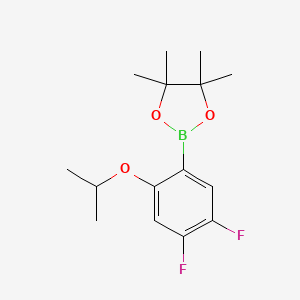molecular formula C15H21BF2O3 B8207576 4,5-Difluoro-2-isopropoxyphenylboronic acid pinacol ester 