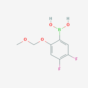 molecular formula C8H9BF2O4 B8207586 (4,5-Difluoro-2-(methoxymethoxy)phenyl)boronic acid 
