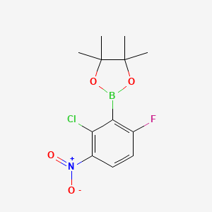 2-(2-Chloro-6-fluoro-3-nitrophenyl)-4,4,5,5-tetramethyl-1,3,2-dioxaborolane