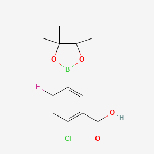 2-Chloro-4-fluoro-5-(4,4,5,5-tetramethyl-1,3,2-dioxaborolan-2-yl)benzoic acid