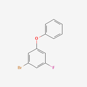 molecular formula C12H8BrFO B8207629 1-Bromo-3-fluoro-5-phenoxybenzene 