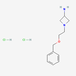 1-(2-Phenylmethoxyethyl)azetidin-3-amine;dihydrochloride