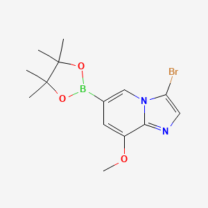 3-Bromo-8-methoxy-6-(4,4,5,5-tetramethyl-1,3,2-dioxaborolan-2-yl)imidazo[1,2-a]pyridine