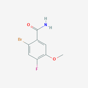 molecular formula C8H7BrFNO2 B8207712 2-Bromo-4-fluoro-5-methoxybenzamide 