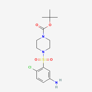 Tert-butyl 4-(5-amino-2-chlorophenyl)sulfonylpiperazine-1-carboxylate