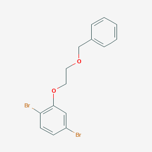 molecular formula C15H14Br2O2 B8207716 1,4-Dibromo-2-(2-phenylmethoxyethoxy)benzene 