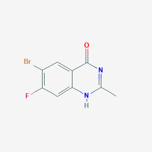 molecular formula C9H6BrFN2O B8207718 6-bromo-7-fluoro-2-methyl-1H-quinazolin-4-one 