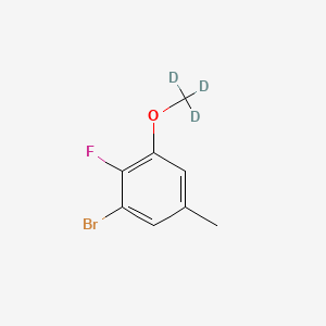 molecular formula C8H8BrFO B8207721 1-Bromo-2-fluoro-5-methyl-3-(trideuteriomethoxy)benzene 