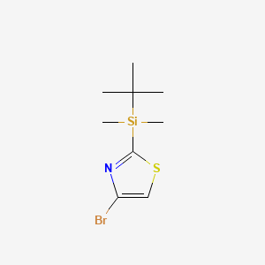 molecular formula C9H16BrNSSi B8207748 (4-Bromo-1,3-thiazol-2-yl)-tert-butyl-dimethylsilane 