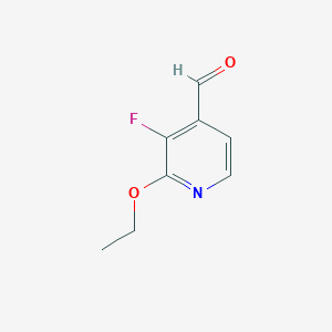 molecular formula C8H8FNO2 B8207754 2-Ethoxy-3-fluoropyridine-4-carbaldehyde 