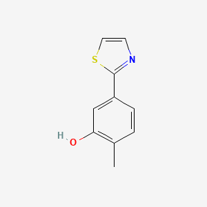 molecular formula C10H9NOS B8207755 2-Methyl-5-(1,3-thiazol-2-yl)phenol 