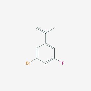 molecular formula C9H8BrF B8207779 1-Bromo-3-fluoro-5-prop-1-en-2-ylbenzene 