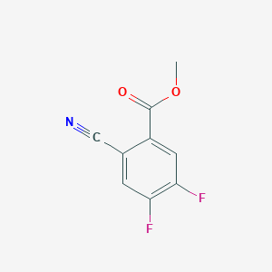 molecular formula C9H5F2NO2 B8207784 Methyl 2-cyano-4,5-difluorobenzoate 