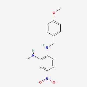 1-N-[(4-methoxyphenyl)methyl]-2-N-methyl-4-nitrobenzene-1,2-diamine