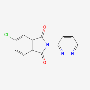 molecular formula C12H6ClN3O2 B8207884 5-Chloro-2-pyridazin-3-ylisoindole-1,3-dione 