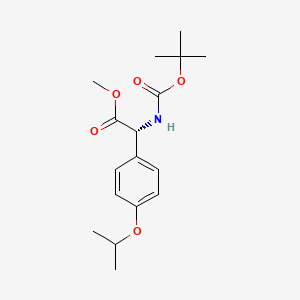methyl (2R)-2-[(2-methylpropan-2-yl)oxycarbonylamino]-2-(4-propan-2-yloxyphenyl)acetate