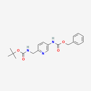 molecular formula C19H23N3O4 B8207912 benzyl N-[6-[[(2-methylpropan-2-yl)oxycarbonylamino]methyl]pyridin-3-yl]carbamate 