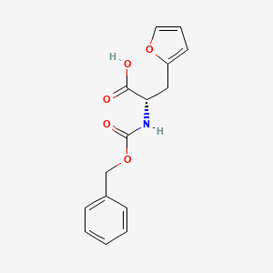 molecular formula C15H15NO5 B8207939 (S)-2-(((Benzyloxy)carbonyl)amino)-3-(furan-2-yl)propanoic acid 