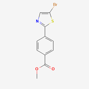 molecular formula C11H8BrNO2S B8207942 Methyl 4-(5-bromothiazol-2-yl)benzoate 
