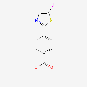 molecular formula C11H8INO2S B8207947 Methyl 4-(5-iodo-1,3-thiazol-2-yl)benzoate 