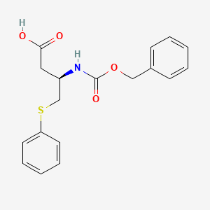 molecular formula C18H19NO4S B8207954 (3R)-3-(phenylmethoxycarbonylamino)-4-phenylsulfanylbutanoic acid 