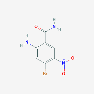 molecular formula C7H6BrN3O3 B8207955 2-Amino-4-bromo-5-nitrobenzamide 