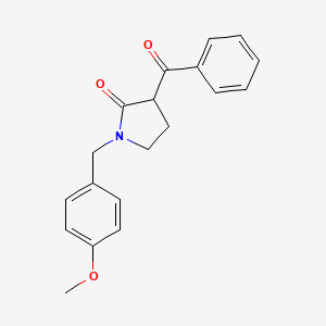 molecular formula C19H19NO3 B8207966 3-Benzoyl-1-[(4-methoxyphenyl)methyl]pyrrolidin-2-one 
