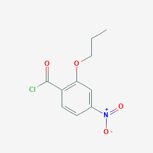 molecular formula C10H10ClNO4 B8208032 4-Nitro-2-propoxybenzoyl chloride 